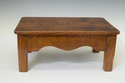 Lot 820 - Carved oak miniature footstool