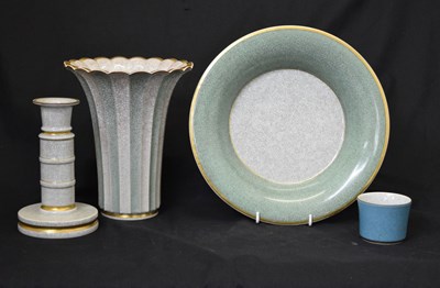 Lot 620 - Royal Copenhagen vase, cup, candlestick and dish