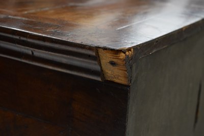 Lot 632 - Early 18th century walnut chest of drawers