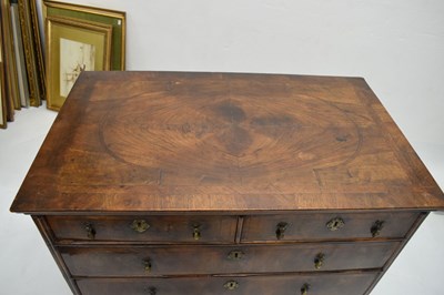 Lot 632 - Early 18th century walnut chest of drawers