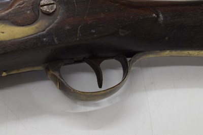 Lot 368 - Flintlock steel barreled blunderbuss or musketoon