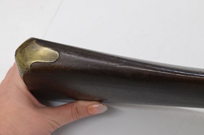 Lot 368 - Flintlock steel barreled blunderbuss or musketoon