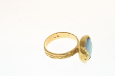 Lot 52 - Modernist boulder opal ring