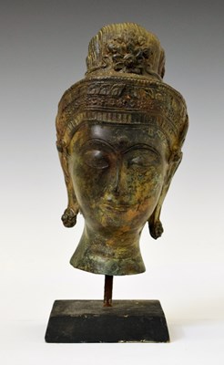 Lot 460 - South East Asian bronzed alloy bust