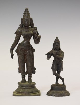 Lot 481 - Two Indian alloy figures