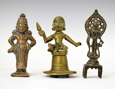 Lot 483 - Three various Indian alloy figures