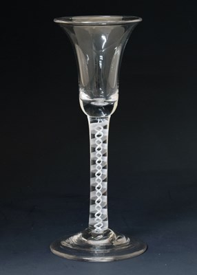 Lot 382 - George III style opaque twist wine glass