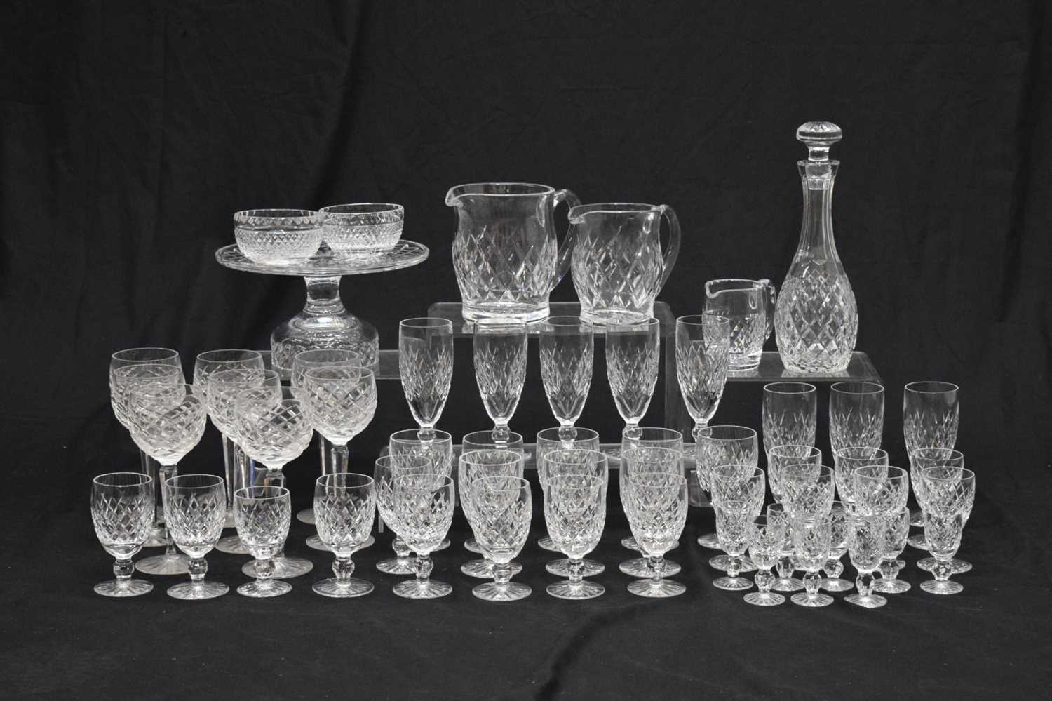 Lot 413 - Waterford - Suite of Boyne pattern cut crystal glass
