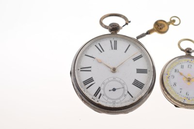 Lot 88 - Late Victorian silver cased open face pocket watch