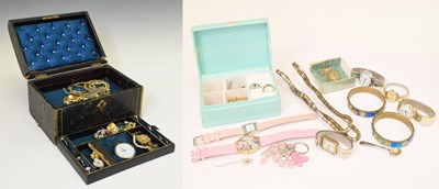 Lot 65 - Jewellery box with costume jewellery