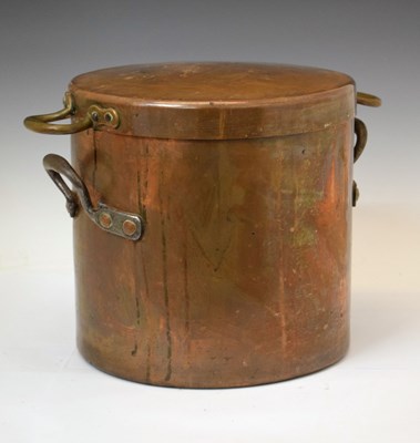 Lot 69 - 19th century copper shank pan and cover