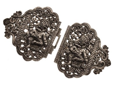 Lot 218 - Indian two piece buckle