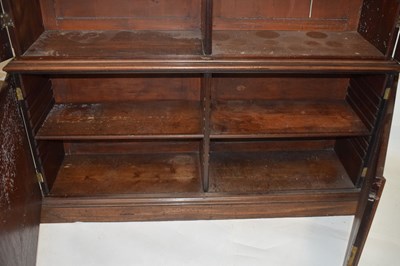Lot 82 - Early to mid 19th century mahogany Estate-made bookcase on cabinet