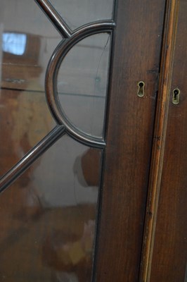 Lot 82 - Early to mid 19th century mahogany Estate-made bookcase on cabinet