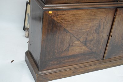 Lot 82 - Early to mid 19th century mahogany Estate-made bookcase on cabinet
