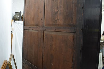 Lot 82 - Early to mid 19th century mahogany Estate-made bookcase on cabinet