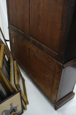Lot 82 - Early to mid 19th century mahogany Estate-made bookcase on cabinet