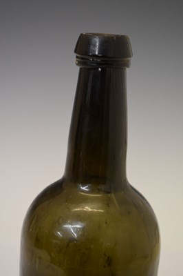 Lot 40 - Cornish Interest - Second quarter 19th century olive-green glass seal bottle, 'TRELASKE'