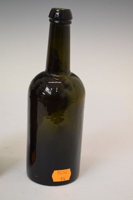 Lot 42 - Two early 19th century dark green glass Utility bottles