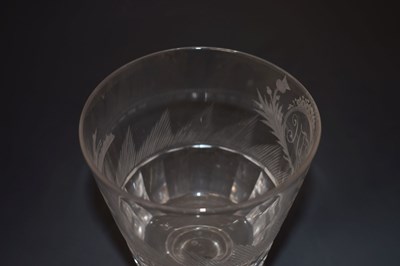 Lot 51 - Early 19th century engraved glass rummer