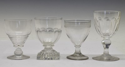 Lot 52 - Four early 19th century glass rummers
