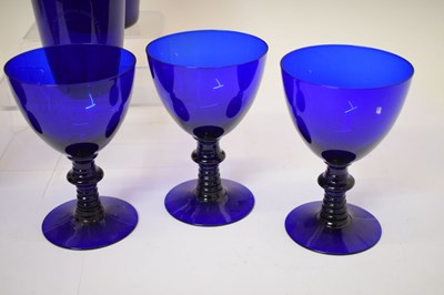 Lot 43 - Collection of ‘Bristol’ blue glass