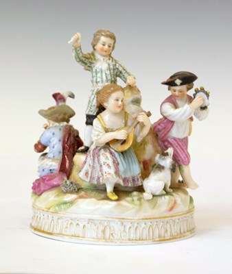 Lot 58 - Vienna porcelain figure group of five children