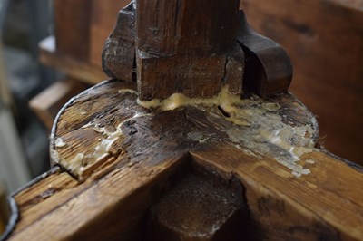 Lot 83 - Mid 18th century walnut fold-over games table