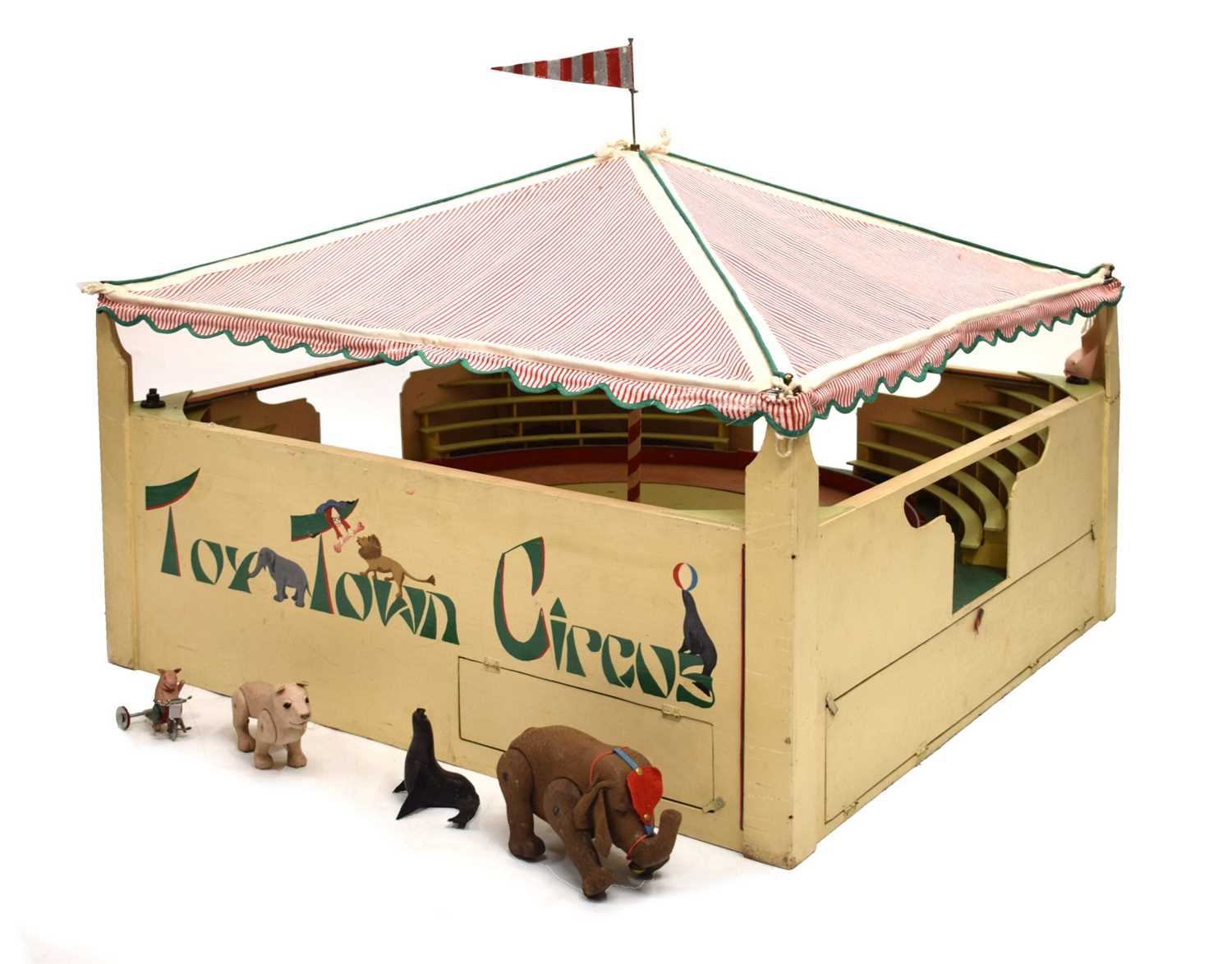 Lot 407 - Esme McLaren - Exhibition toy circus and animals, circa 1962
