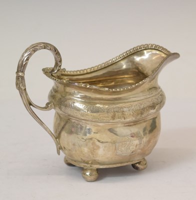 Lot 278 - George III silver cream jug, London 1808, 205g approx