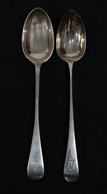 Lot 229 - George III silver basting spoon, London 1802, together with another, 250g approx