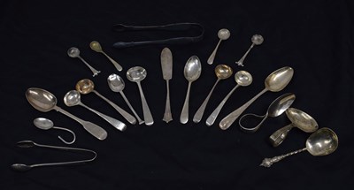 Lot 233 - Quantity of silver condiment spoons etc