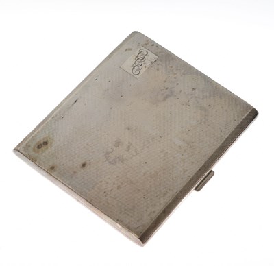 Lot 185 - Elizabeth II silver cigarette case, London 1956