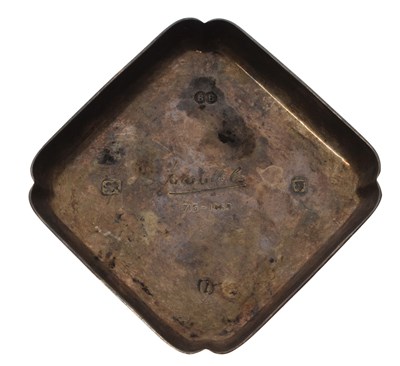 Lot 186 - Elizabeth II silver square pin dish, Martell 250th Anniversary