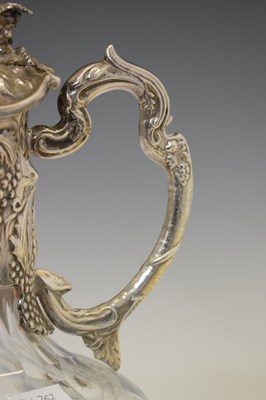Lot 39 - Elizabeth II silver-mounted claret jug with vine leaf decoration