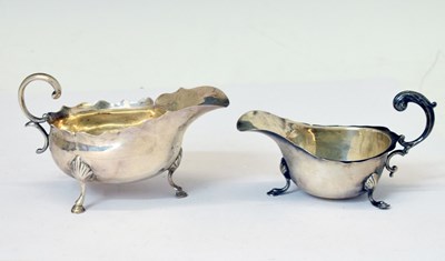 Lot 187 - Two silver sauce boats