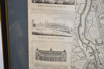 Lot 2 - John Rocque – Map of Bristol 1750 with ten vignettes