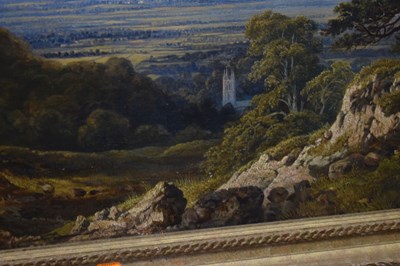 Lot 8 - Henry Hewitt (1818-1875) – Oil on canvas - Vale of Nailsea with Backwell Church