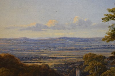 Lot 8 - Henry Hewitt (1818-1875) – Oil on canvas - Vale of Nailsea with Backwell Church