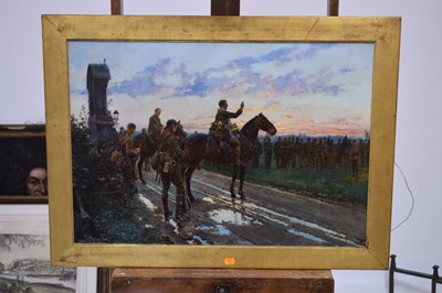 Lot 31 - Irish and Great War Interest - Fortunino Matania (1881-1963) - Oil on canvas - The Last General Absolution of the Munsters