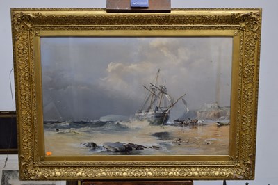 Lot 29 - Samuel Phillips Jackson (1830-1904) – Boat beached in a storm