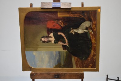 Lot 24 - James Curnock, Snr. (1812-1870) – Oil on canvas -  Elizabeth Plummer with dog