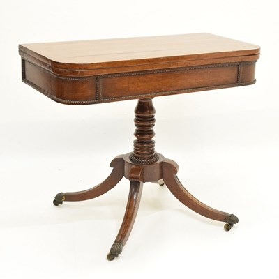 Lot 658 - William IV rosewood fold-over card table