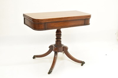 Lot 658 - William IV rosewood fold-over card table