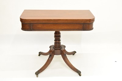 Lot 658 - William IV rosewood fold-over card table