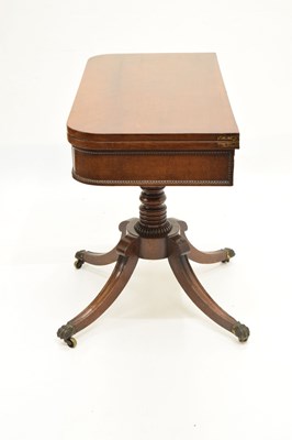 Lot 658 - William IV rosewood fold-over card table