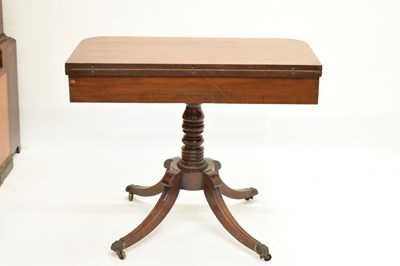 Lot 658 - William IV rosewood fold-over card table