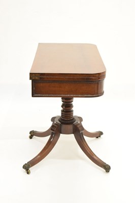 Lot 658 - William IV rosewood fold-over card table