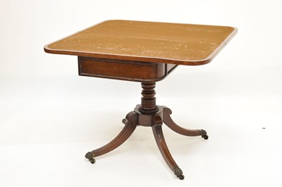 Lot 658 - William IV rosewood fold-over card table