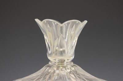 Lot 411 - Waterford 'Achill' cut crystal table lamp and shade